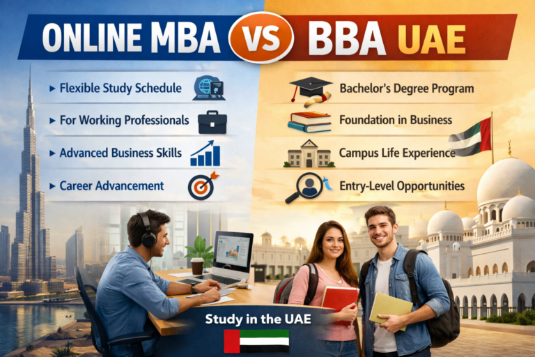 online MBA vs BBA in UAE comparison